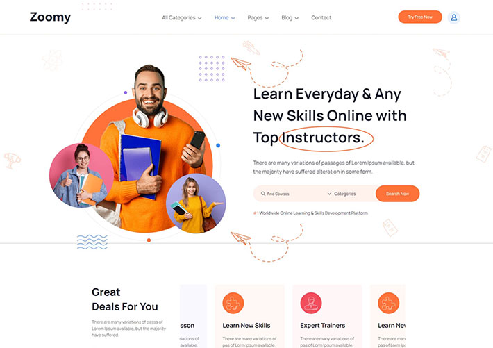 響應式教育培訓課程網站HTML模板