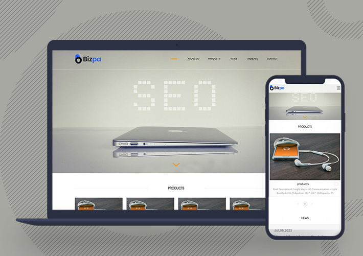 企業通用英文外貿電子產品Pbootcms網站源碼自適應手機端