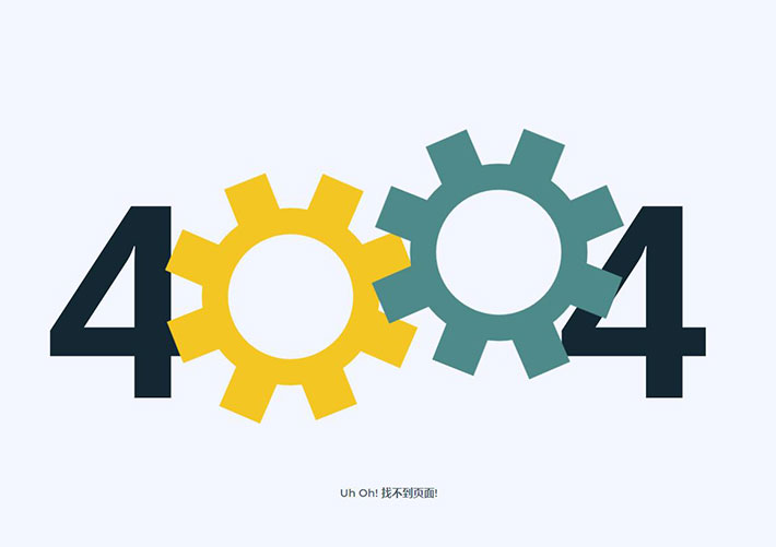 齒輪404頁面未找到網站錯誤代碼素材