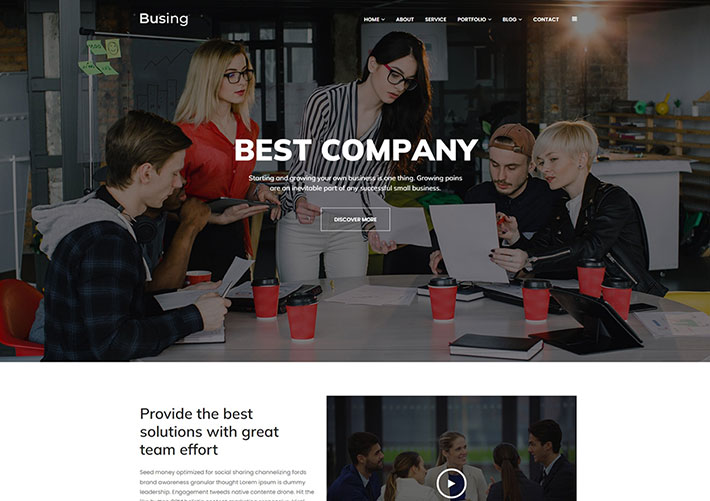 響應式互聯網商務服務公司HTML網站模板