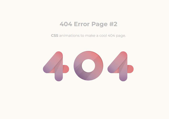 純css3網站訪問404錯誤頁面html源代碼