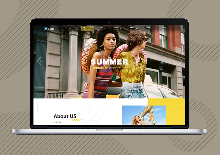 響應式品牌時尚女裝公司Eyoucms網站模板帶手機端