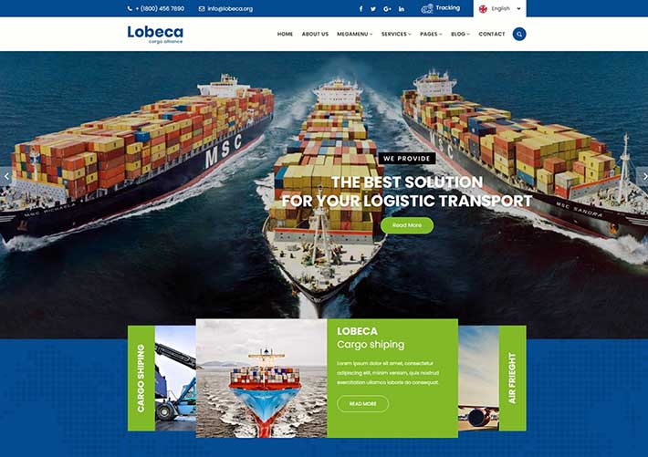 自適應物流配送行業網站源碼模板