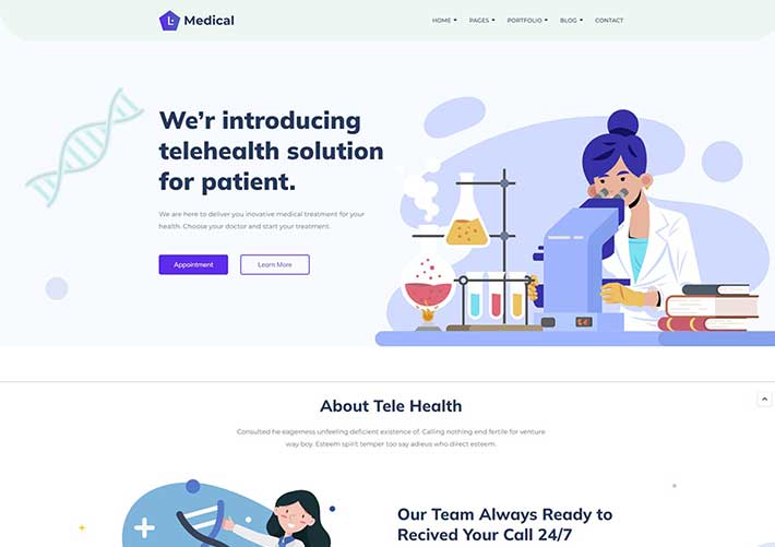 自適應多用途商業網站HTML網頁模板