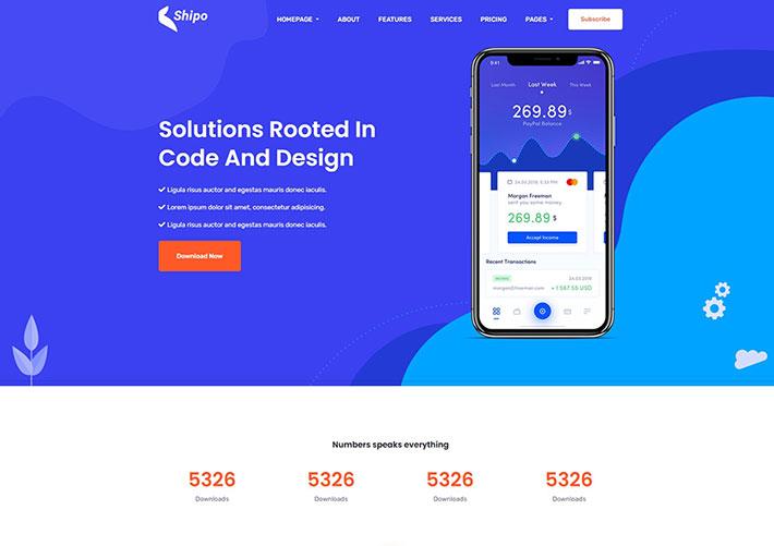 App應用軟件著陸頁靜態網站HTML模板