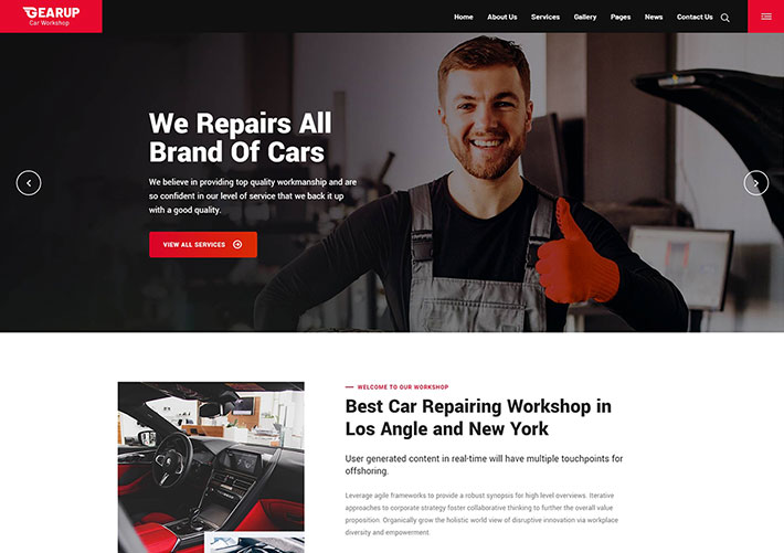 多用途企業通用機械汽車修理服務HTML網頁模板