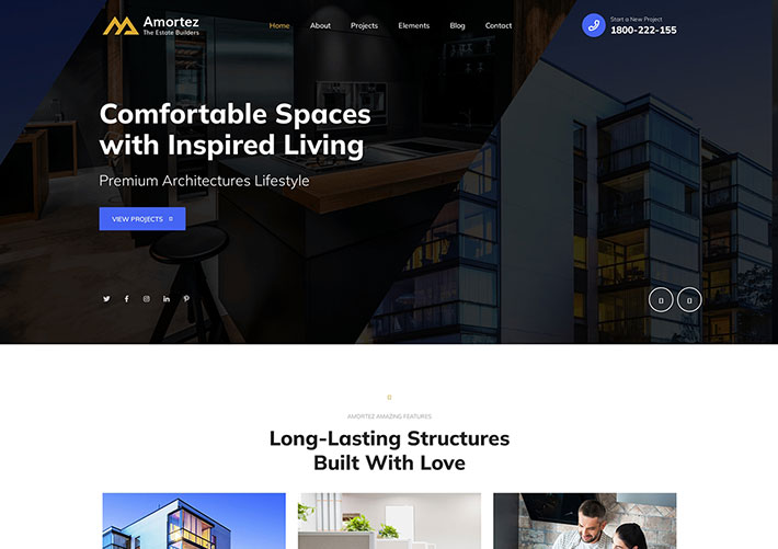 響應式房地產開發商官網HTML網頁Bootstrap模板