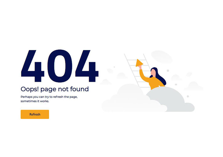 現代創意的網站錯誤404頁面設計模板下載