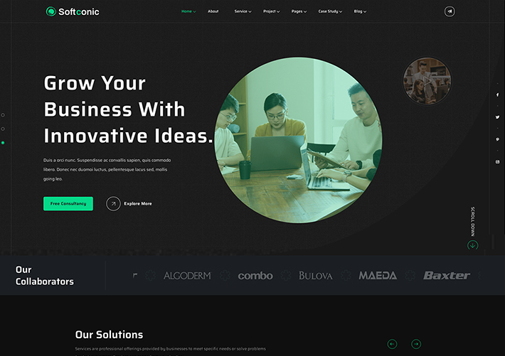 企業軟件代理互聯網IT服務網站網頁Bootstrap5模板