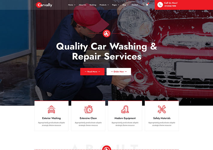 Bootstrap網站模板汽車修理洗車服務bootstrap模板?