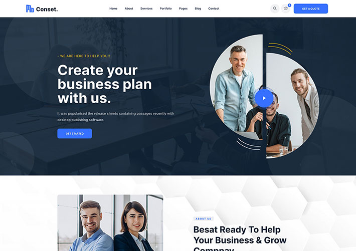 響應式商業服務咨詢業務公司網站網頁HTML模板