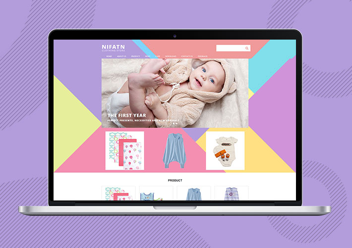 童裝外貿響應式英文Eyoucms網站模板帶手機端