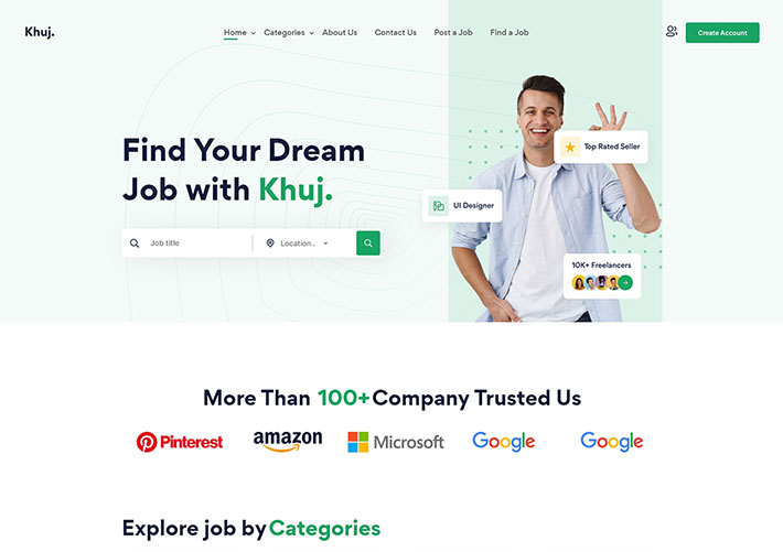 響應式Bootstrap5工作招聘網站前端網頁HTML源碼模板