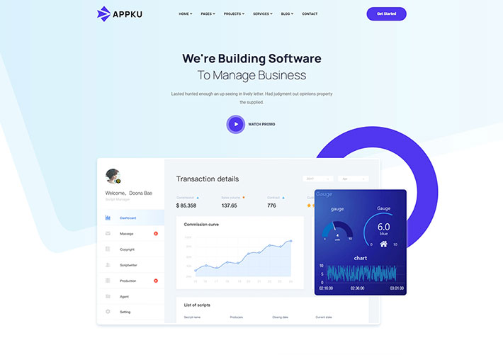軟件SaaS平臺介紹頁面網站網頁HTML源碼模板
