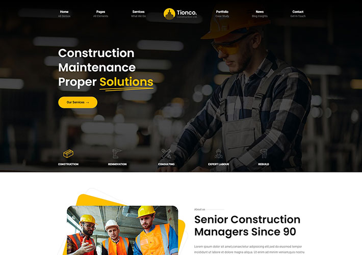 多用途時尚Bootstrap建筑制造行業網站網頁HTML模板