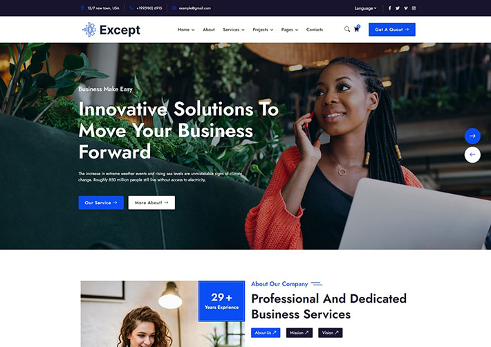 響應式能源建筑商務行業公司網站網頁HTML模板
