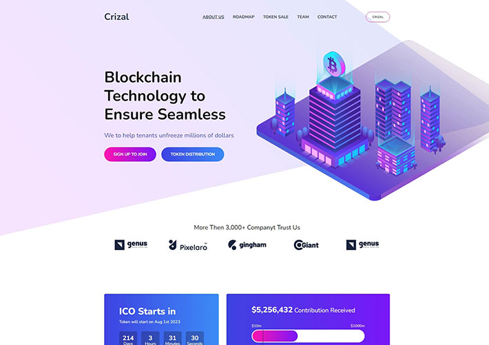 HTML5區塊鏈技術服務公司前端靜態html網站網頁模板