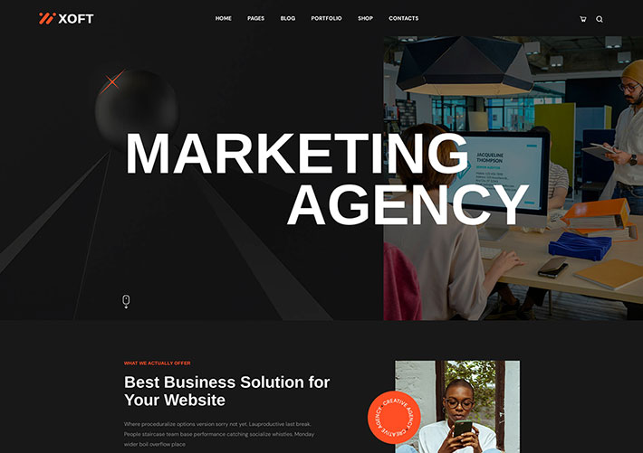 響應式Bootstrap設計創意開發商業機構企業網站HTML模板