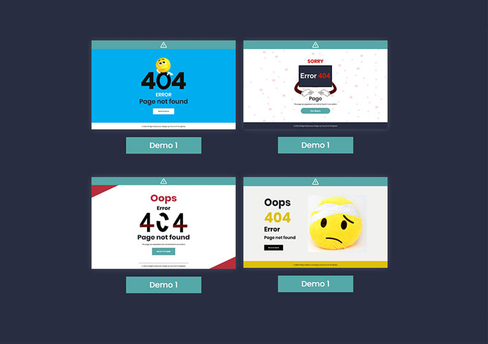 4款個性網站訪問出錯頁面404錯誤頁HTML網頁模板