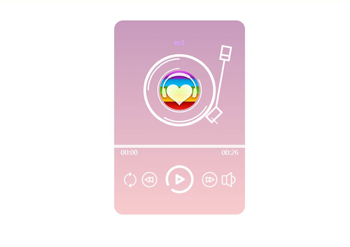 jQuery隨身聽音樂播放器HTML代碼素材