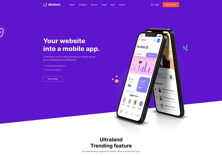 響應式軟件科技Web應用程序公司網站網頁HTML模板