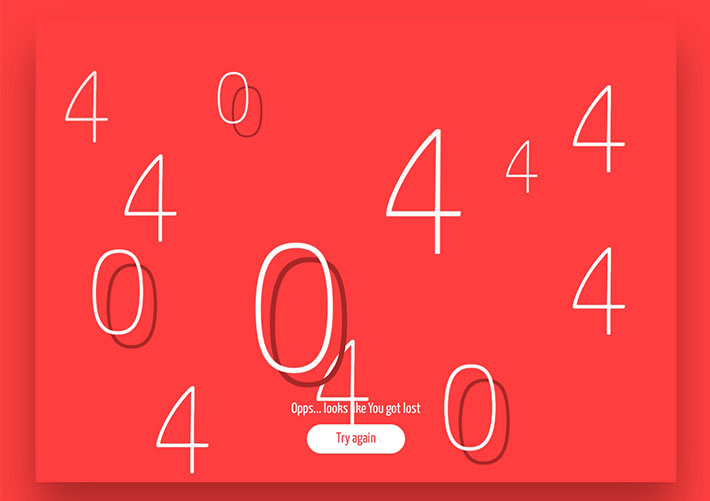 創意動畫網站出錯404頁面代碼HTML源碼模板