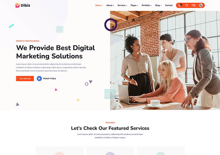 現代數字營銷SEO代理IT網絡公司官網前端HTML5網頁模板