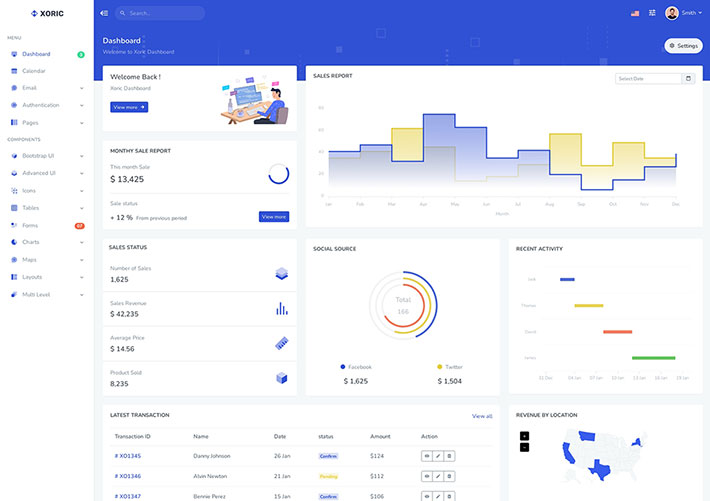 bootstrap4完全響應式后臺管理儀表盤HTML管理模板