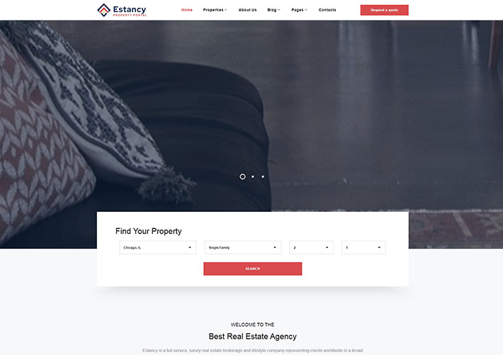 bootstrap構建房產信息資訊門戶網站網頁HTML模板