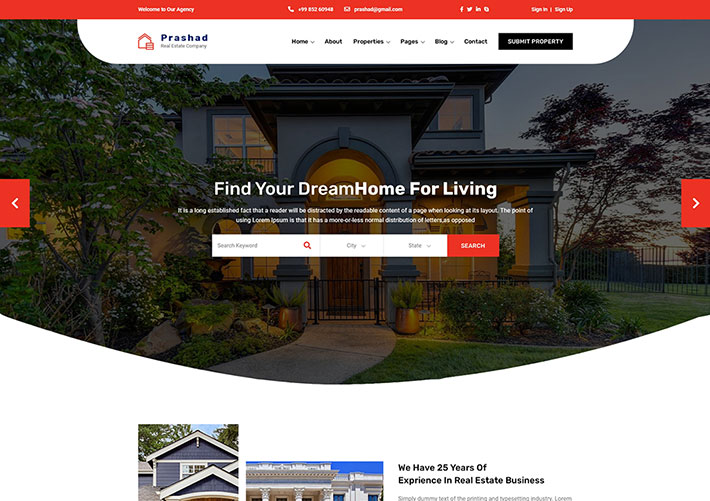 響應式html5房地產企業網站web網頁源碼模板