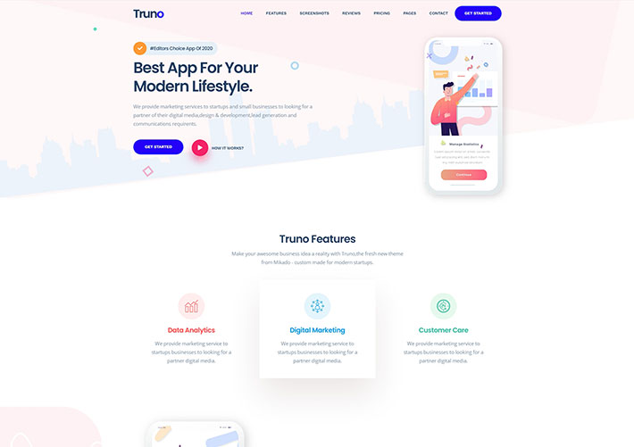 多功能Saas云計算App展示推廣頁HTML5源碼模板