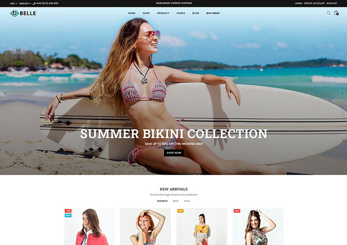 多功能電子商務Bootstrap4主題商城Html網站源碼模板