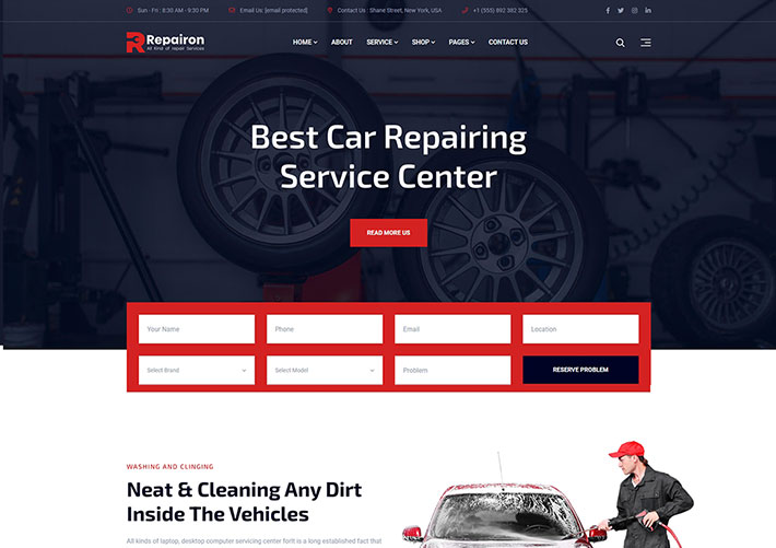 響應式Bootstrap框架電子設備維修服務公司網站網頁HTML模板