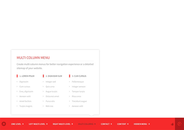 HTML5多功能粘性頁腳導航菜單特效網頁代碼素材