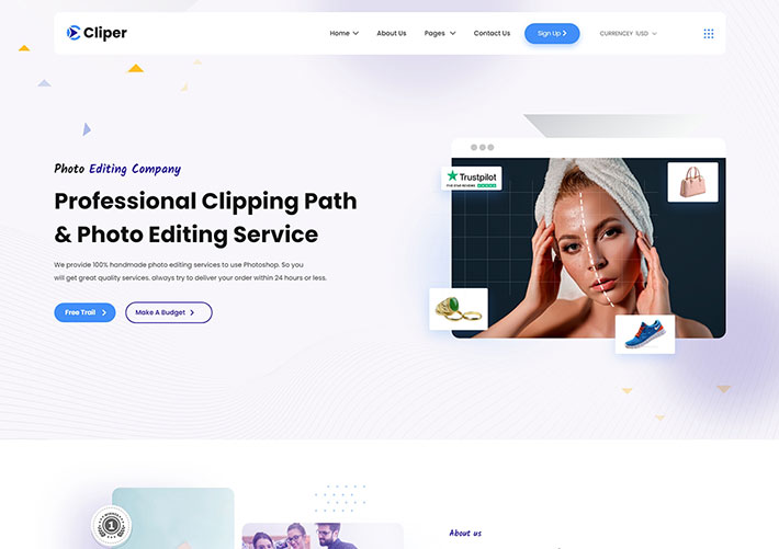 攝影圖修復編輯效果圖設計公司網站HTML5網頁模板?