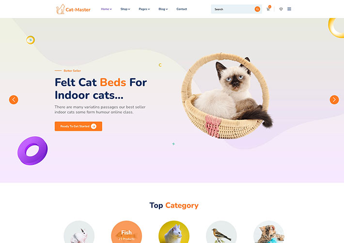 寵物貓糧狗糧商城網站前端靜態HTML網頁模板