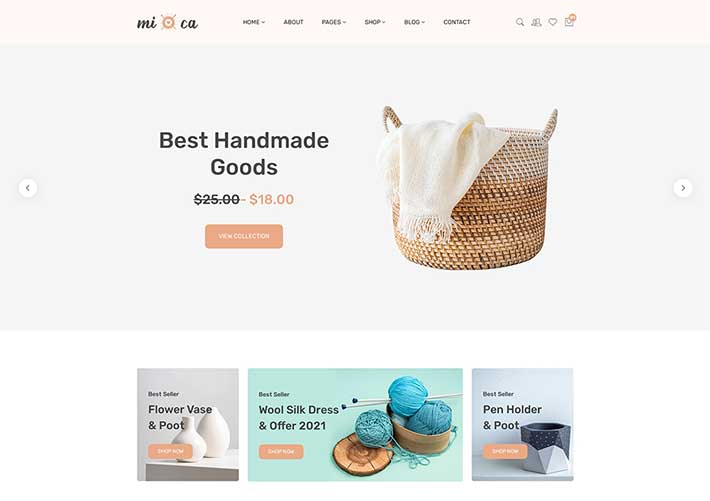 響應式html電商網站手工藝品電商平臺網頁源碼模板