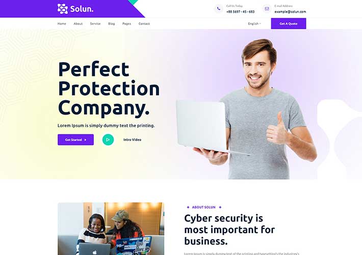 響應式it公司網站設計軟件應用程序公司網站模板代碼模板