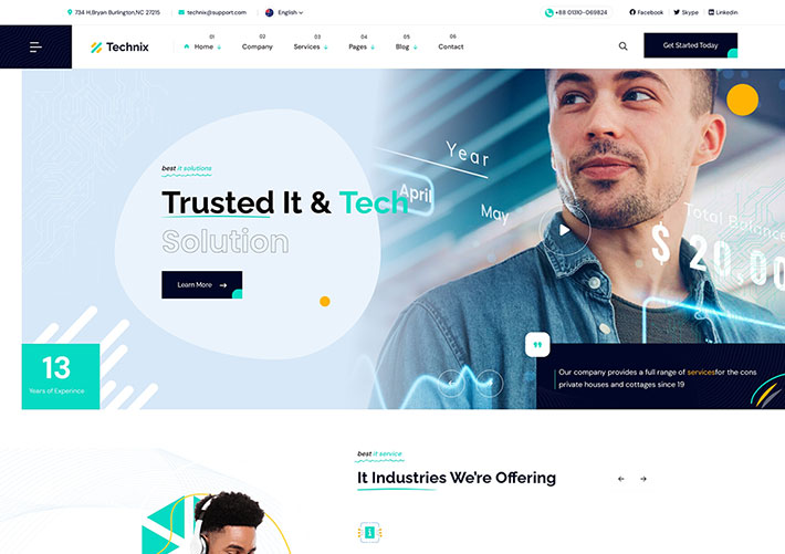 網絡互聯網企業軟件技術IT公司官網網站網頁HTML模板