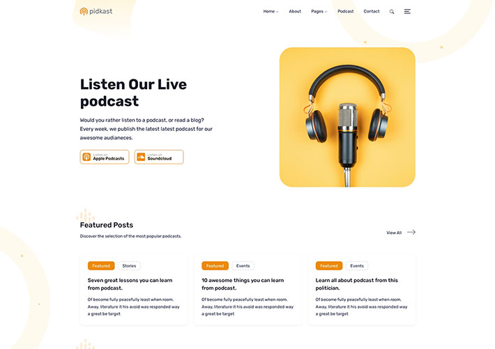響應式綜合播客博客內容分享網頁HTML網站源碼模板