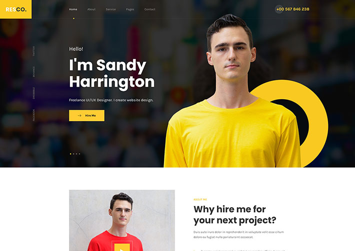 網頁版個人簡歷求職介紹介紹html5網站源碼模板