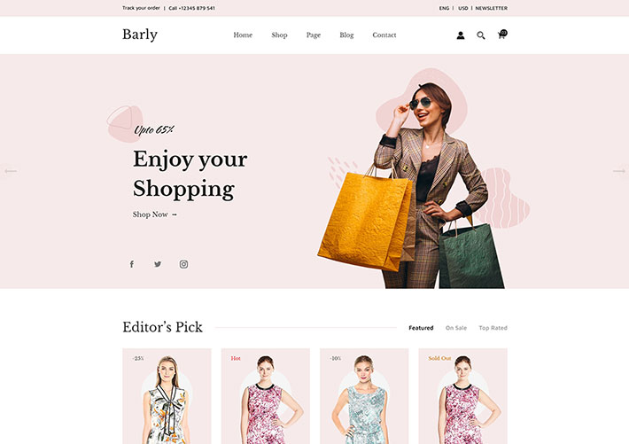 響應式時尚女裝線上商城電商網站網頁HTML源碼模板