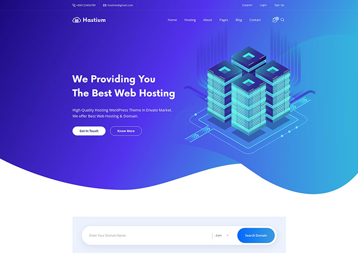 響應式網絡主機信息技術網站HTML5網頁源碼模板