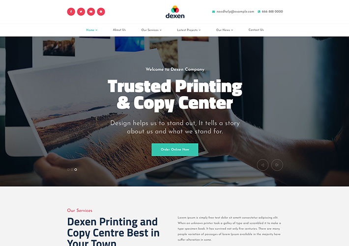 響應式廣告封面印刷包裝材料公司網站網頁HTML源碼模板