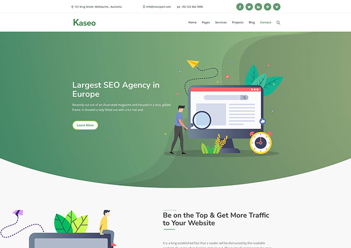 響應式互聯網服務seo優化網絡營銷公司網站HTML模板