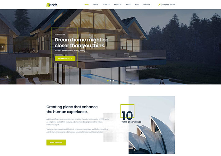 響應式科技建筑設計工程施工公司網站網頁源碼模板