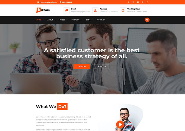 橙色商業培訓指導商業咨詢服務企業網站網頁HTML模板
