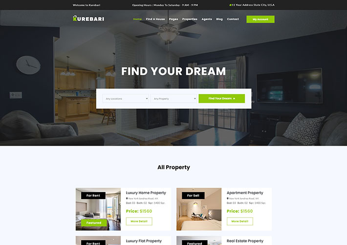 響應式HTML5房產出租房屋出租平臺網站網頁源碼模板