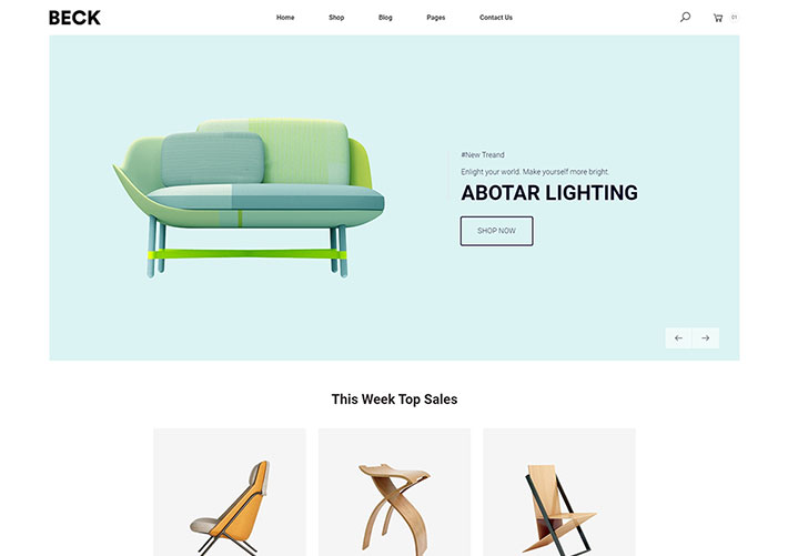 小清新線上商城電商家具商城企業Bootstrap網站模板