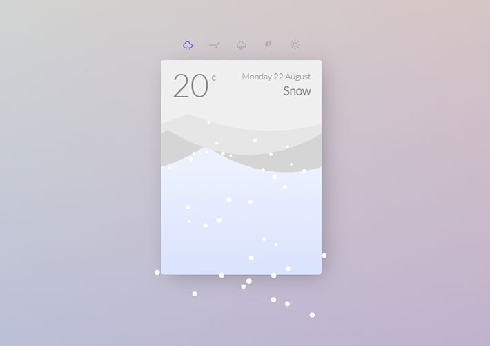 html5帶日期的天氣預報特效網頁代碼